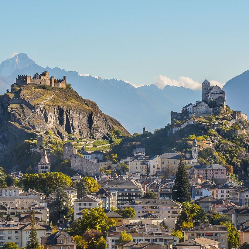 vue sur les châteaux de Valère et Tourbillon